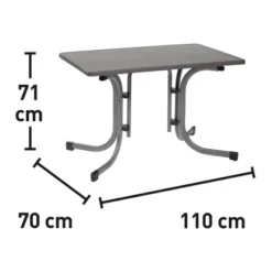 Gartentisch Vigo Rechteckig Grau 70 Cm X 110 Cm -Gartengeschäft 4048124976418 VM 01