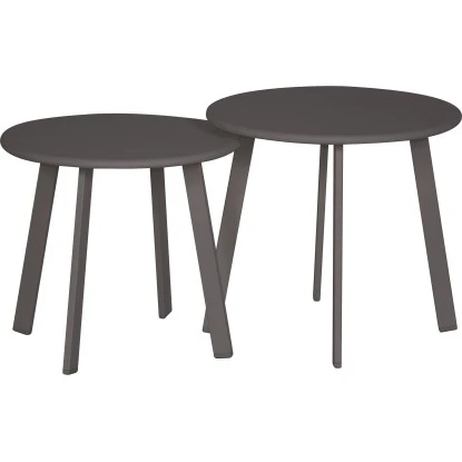 Gartentisch-Set Breves 2-teilig Stahl Anthrazit 1 Gartentisch-Set Breves 2-teilig Stahl Anthrazit