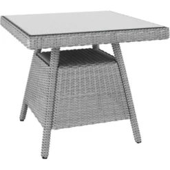 Lounge-Set Mit Esstisch Madison 4-teilig Aus Polyrattan Weiß-Grau 21 Lounge-Set Mit Esstisch Madison 4-teilig Aus Polyrattan Weiß-Grau -Gartengeschäft 4048124992548 S05 080819