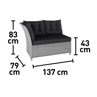 Lounge-Set Mit Esstisch Madison 4-teilig Aus Polyrattan Weiß-Grau 2 Lounge-Set Mit Esstisch Madison 4-teilig Aus Polyrattan Weiß-Grau – Bild 2