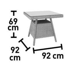 Lounge-Set Mit Esstisch Madison 4-teilig Aus Polyrattan Weiß-Grau 25 Lounge-Set Mit Esstisch Madison 4-teilig Aus Polyrattan Weiß-Grau -Gartengeschäft 4048124992548 VM04 171019