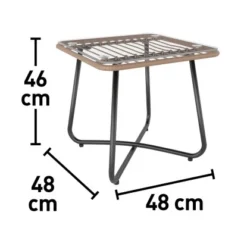 Balkonmöbel-Set Willmar 3-teilig Polyrattan Beige -Gartengeschäft 4048124997611 VM 02