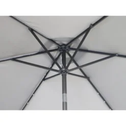 Sonnenschirm Wando Ø 270 Cm Grau Mit Kurbel Und LED-Beleuchtung 21 Sonnenschirm Wando Ø 270 Cm Grau Mit Kurbel Und LED-Beleuchtung -Gartengeschäft 4048126055265 80