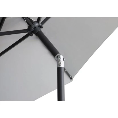 Sonnenschirm Wando Ø 270 Cm Grau Mit Kurbel Und LED-Beleuchtung 9 Sonnenschirm Wando Ø 270 Cm Grau Mit Kurbel Und LED-Beleuchtung – Bild 9