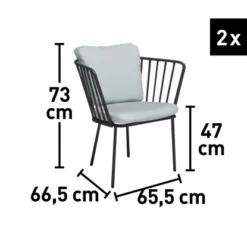 Balkonset Boonara Anthrazit 3-teilig -Gartengeschäft 4048126607075 VM01 160920