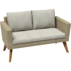 Sofa-Lounge-Set Borup 4-teilig Wicker Beige