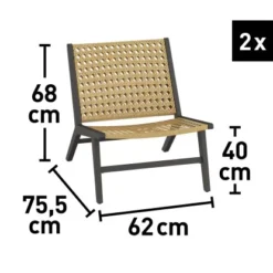 Balkonset Caddoa 3-teilig Schwarz-Natur 17 Balkonset Caddoa 3-teilig Schwarz-Natur -Gartengeschäft 4048126623914 90