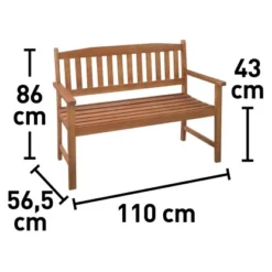 Gartenbank Jurado 2-Sitzer Eukalyptus 110 Cm X 86 Cm X 56,5 Cm 6 Gartenbank Jurado 2-Sitzer Eukalyptus 110 Cm X 86 Cm X 56,5 Cm -Gartengeschäft 4048126625666 30