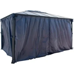 Palram - CanopiaVorhangset Für Martinique 3 X 3.6 Pavillon Anthrazit -Gartengeschäft 4120531 6