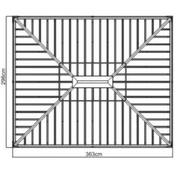 Sojag Aluminium Pavillon Messina 10 X 12 Anthrazit 298 Cm X 363 Cm X 291 Cm -Gartengeschäft 41 sj03100 messina10x12 10