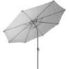 Gartenfreude Marktschirm Ø 270 Cm Grau Mit Kurbelmechanik