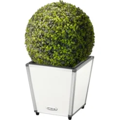 Amare Blumentopf Pur Fiberglas Design 26 Cm X 26 Cm X 27 Cm Weiß