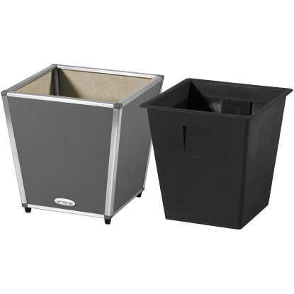 Amare Blumentopf Pur Fiberglas Design 33 Cm X 33 Cm X 34 Cm Grau 3 Amare Blumentopf Pur Fiberglas Design 33 Cm X 33 Cm X 34 Cm Grau – Bild 3