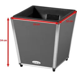 Amare Blumentopf Pur Fiberglas Design 33 Cm X 33 Cm X 34 Cm Grau 14 Amare Blumentopf Pur Fiberglas Design 33 Cm X 33 Cm X 34 Cm Grau -Gartengeschäft 4251083908141 4655 6