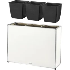 Amare Blumentopf Pur Fiberglas Design 28 Cm X 80 Cm X 61 Cm Weiß -Gartengeschäft 4251083908455 4655 3