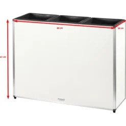 Amare Blumentopf Pur Fiberglas Design 28 Cm X 80 Cm X 61 Cm Weiß -Gartengeschäft 4251083908455 4655 6