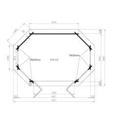 Alpholz 5-Eck Gartenhaus Borneo-44 ISO B 502 Cm X T 352 Cm -Gartengeschäft 4251554410470 11003400 7