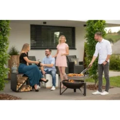 Westmann Premium Grill Feuerstelle Inkl. Grillrost Ø 70 Cm X 75 Cm Schwarz 13 Westmann Premium Grill Feuerstelle Inkl. Grillrost Ø 70 Cm X 75 Cm Schwarz -Gartengeschäft 4260280773407 1741 AB 02