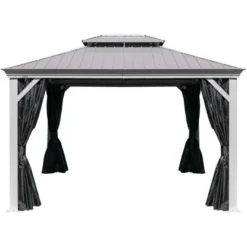Sojag Aluminium Pavillon Messina 12 X 16 Champagner 363 X 483 X 307 Cm -Gartengeschäft 4691200 5