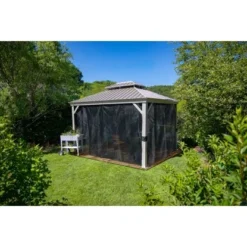 Sojag Aluminium Pavillon Messina 12 X 16 Champagner 363 X 483 X 307 Cm -Gartengeschäft 4691200 8