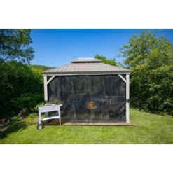 Sojag Aluminium Pavillon Messina 12 X 16 Champagner 363 X 483 X 307 Cm -Gartengeschäft 4691200 9