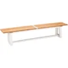 Gartenbank Campione 220 X 40 Cm Weiß/Teakholz FSC®