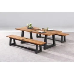 Gartenbank-Gruppe 3-tlg. Campione Anthrazit