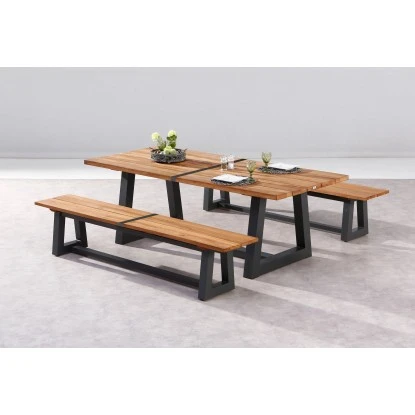 Gartenbank-Gruppe 3-tlg. Campione Anthrazit 1 Gartenbank-Gruppe 3-tlg. Campione Anthrazit