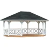 Palmako Pavillon Betty 25,0 M² Weiß Grundiert 615 Cm X 551 Cm
