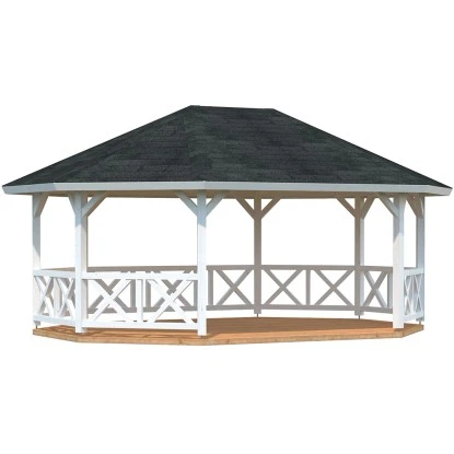 Palmako Pavillon Betty 25,0 M² Weiß Grundiert 615 Cm X 551 Cm 1 Palmako Pavillon Betty 25,0 M² Weiß Grundiert 615 Cm X 551 Cm