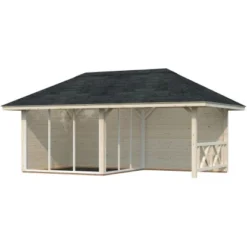 Palmako Holz-Pavillon Bianca 16,6 M² Set 4 Natur / Unbehandelt -Gartengeschäft 4743142005194 4980 S 03