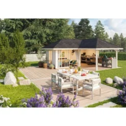 Palmako Holz-Pavillon Bianca 24,9 M² Set 3 Natur / Unbehandelt 7 Palmako Holz-Pavillon Bianca 24,9 M² Set 3 Natur / Unbehandelt -Gartengeschäft 4743142018804 4980 AB 04