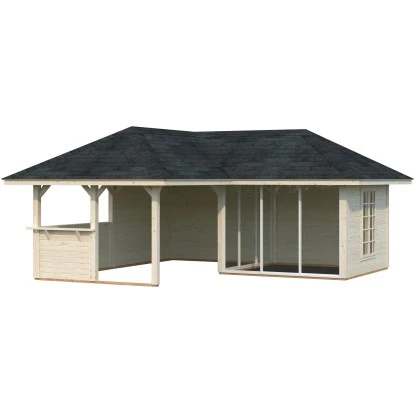 Palmako Holz-Pavillon Bianca 24,9 M² Set 3 Natur / Unbehandelt 2 Palmako Holz-Pavillon Bianca 24,9 M² Set 3 Natur / Unbehandelt – Bild 2