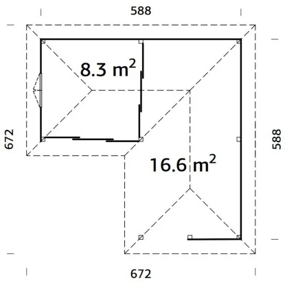 Palmako Holz-Pavillon Bianca 24,9 M² Set 3 Natur / Unbehandelt 3 Palmako Holz-Pavillon Bianca 24,9 M² Set 3 Natur / Unbehandelt – Bild 3