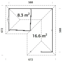 Palmako Holz-Pavillon Bianca 24,9 M² Set 3 Tansparent Tauchgrundiert -Gartengeschäft 4743142018811 4980 VM 02