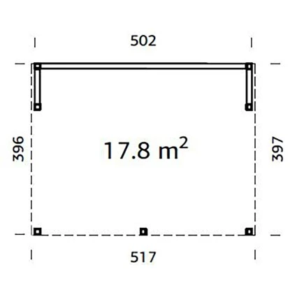 Palmako Pavillon Nova 13,0 M² Kit Braun Tauchgrundiert 502 Cm X 396 Cm 2 Palmako Pavillon Nova 13,0 M² Kit Braun Tauchgrundiert 502 Cm X 396 Cm – Bild 2