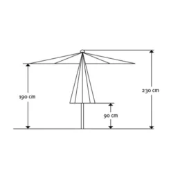 Schneider Sonnenschirm Napoli Natur Ø 270 Cm -Gartengeschäft 475800 2630 8
