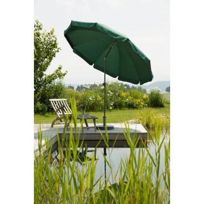 Schneider Schirme Balkonschirm Ø 250 Cm Grün Mit Push-Up Mechanik 2 Schneider Schirme Balkonschirm Ø 250 Cm Grün Mit Push-Up Mechanik – Bild 2