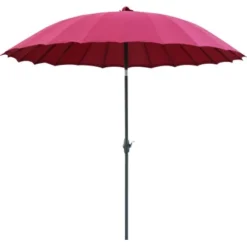 Marktschirm Limon Ø 270 Cm Burgund Mit Kurbel