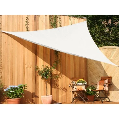 Floracord Dreiecksonnensegel HDPE Weiß 360 Cm X 360 Cm X 360 Cm 1 Floracord Dreiecksonnensegel HDPE Weiß 360 Cm X 360 Cm X 360 Cm