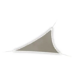 Perel Sonnensegel Mit LED-Beleuchtung Dreieckig 3,6 M X 3,6 M X 3,6 M Taupe