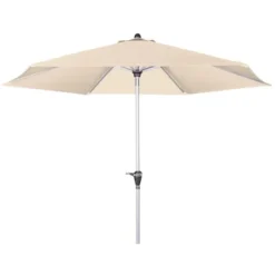 Doppler Marktschirm Active Auto Tilt Ø 266 Cm Natur Mit Kurbelmechanik