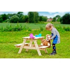 Timbela Kindersitzgarnitur Holz M012-1 Klein -Gartengeschäft 60827950648 11023400 AB 04