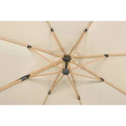 Schneider Ampelschirm Rhodos Twist Woody Natur 300 Cm X 300 Cm -Gartengeschäft 609397 2630 05