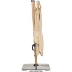 Schneider Ampelschirm Rhodos Twist Woody Natur 300 Cm X 300 Cm -Gartengeschäft 609397 2630 10