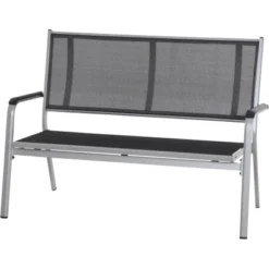 Siena Garden Bank Tesoro 2-Sitzer Alu 68 Cm X 138,5 Cm X 97 Cm Silber