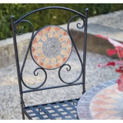 Siena Garden Klappsessel Prato Eisen 37 Cm X 36 Cm X 90 Cm Schwarz Mosaik -Gartengeschäft 720892 1346 05