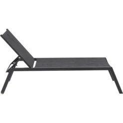 Siena Garden Rollliege Mirena 210 Cm X 65 Cm X 42,5 Cm Silber-Schwarz -Gartengeschäft 721018 1346 05