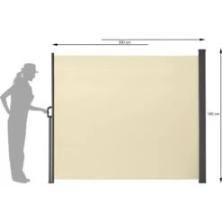 Gartenfreude Seitenmarkise Ausziehbar 180 Cm X 300 Cm Creme -Gartengeschäft 72805 4655 4251083904518 3