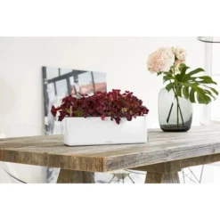 Lechuza Pflanzgefäß Cube Glossy Triple Weiß Highgloss 40 Cm X 14 Cm -Gartengeschäft 754137 4186 3